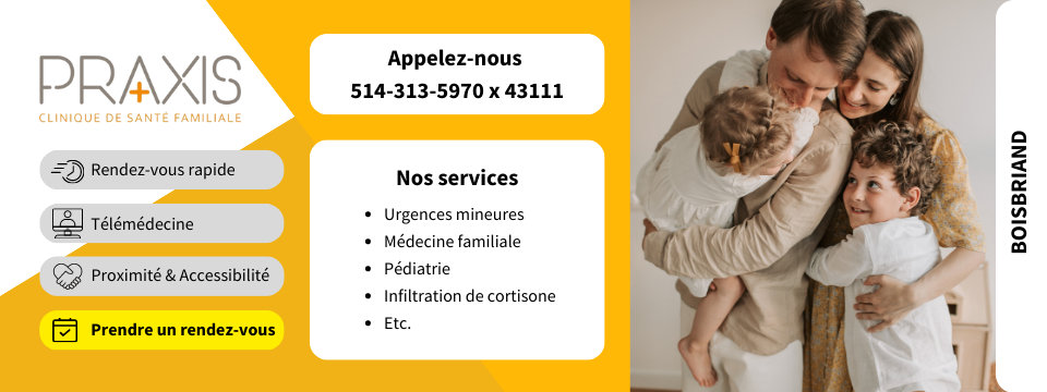 Praxis Clinique de santé familiale privée à Boisbriand